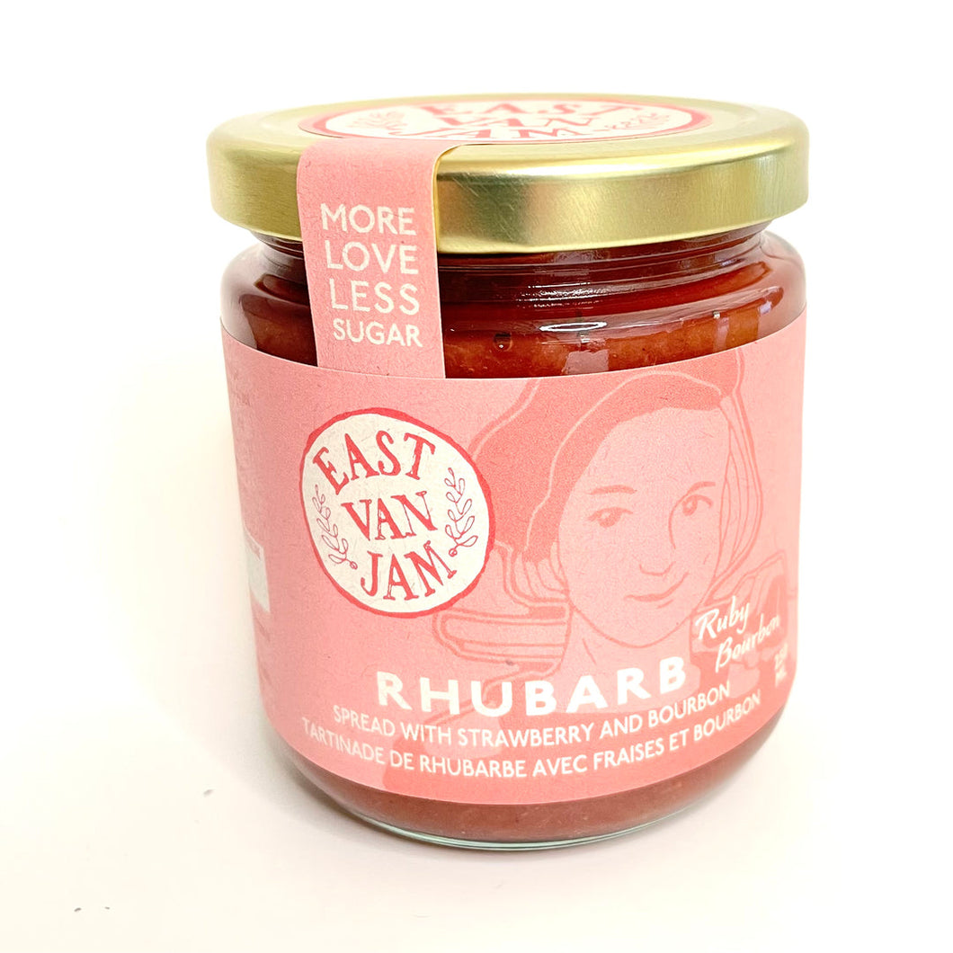 East Van Jam - Rhubarb with strawberry and bourbon