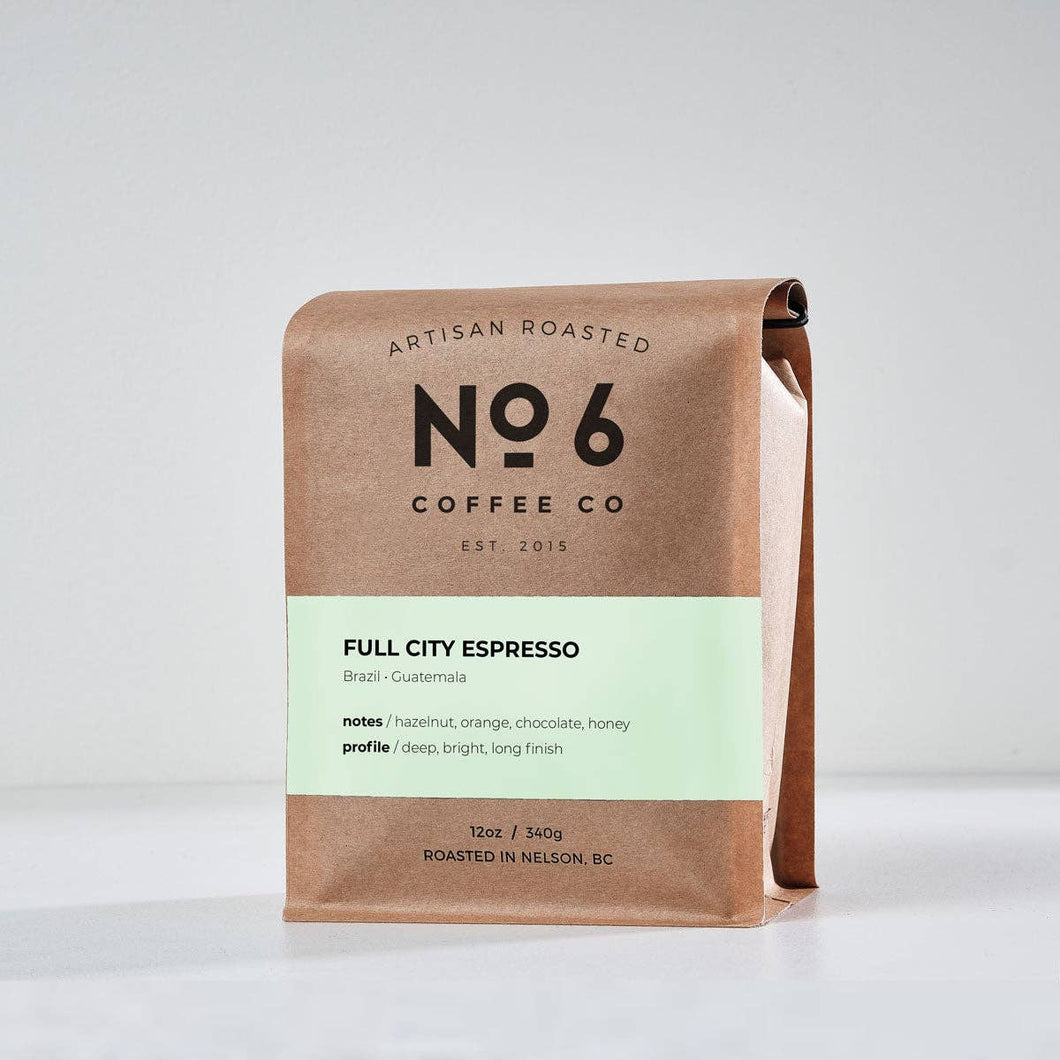 No6 Coffee Co. - Full City Espresso - Whole Bean Coffee