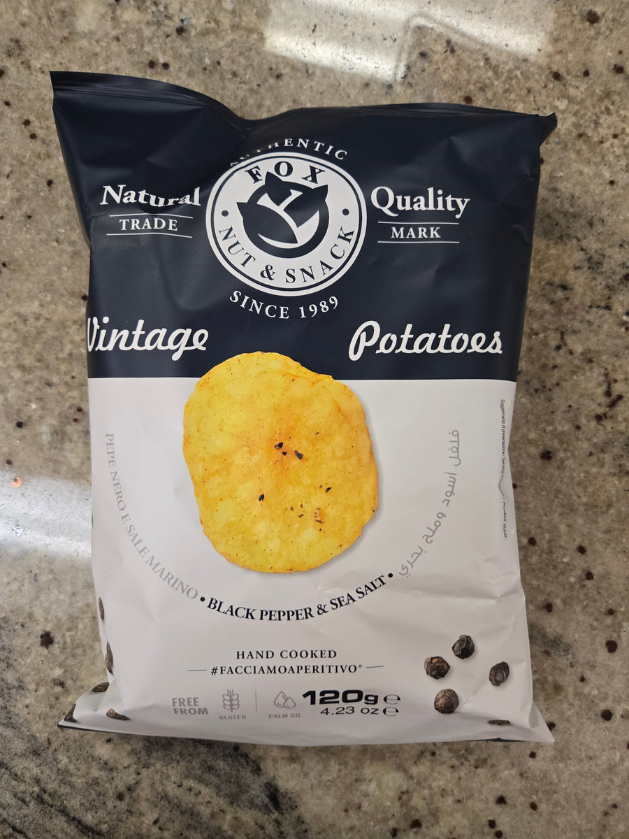 Fox Nut & Snack Black Pepper And Sea Salt Chips – Eden West Gourmet