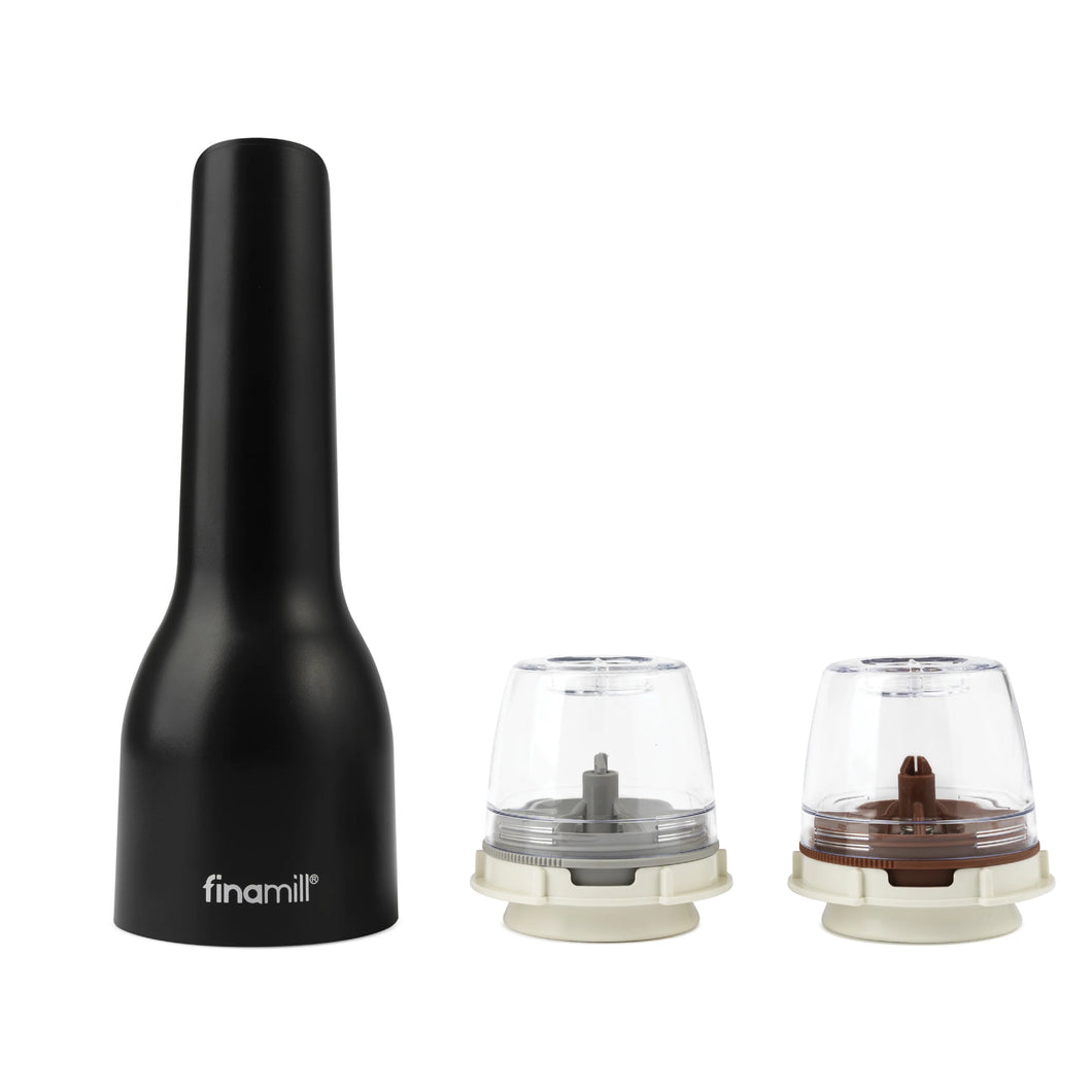 FinaMill Rechargeable Mill - Pepper & Spice Grinder in One - Midnight Black