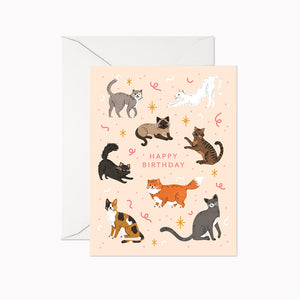 Cat Birthday Greeting Card