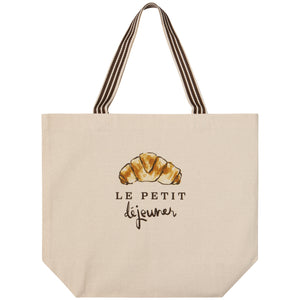 Tote Shopping Bag - Le Petit Dejeuner Croissant