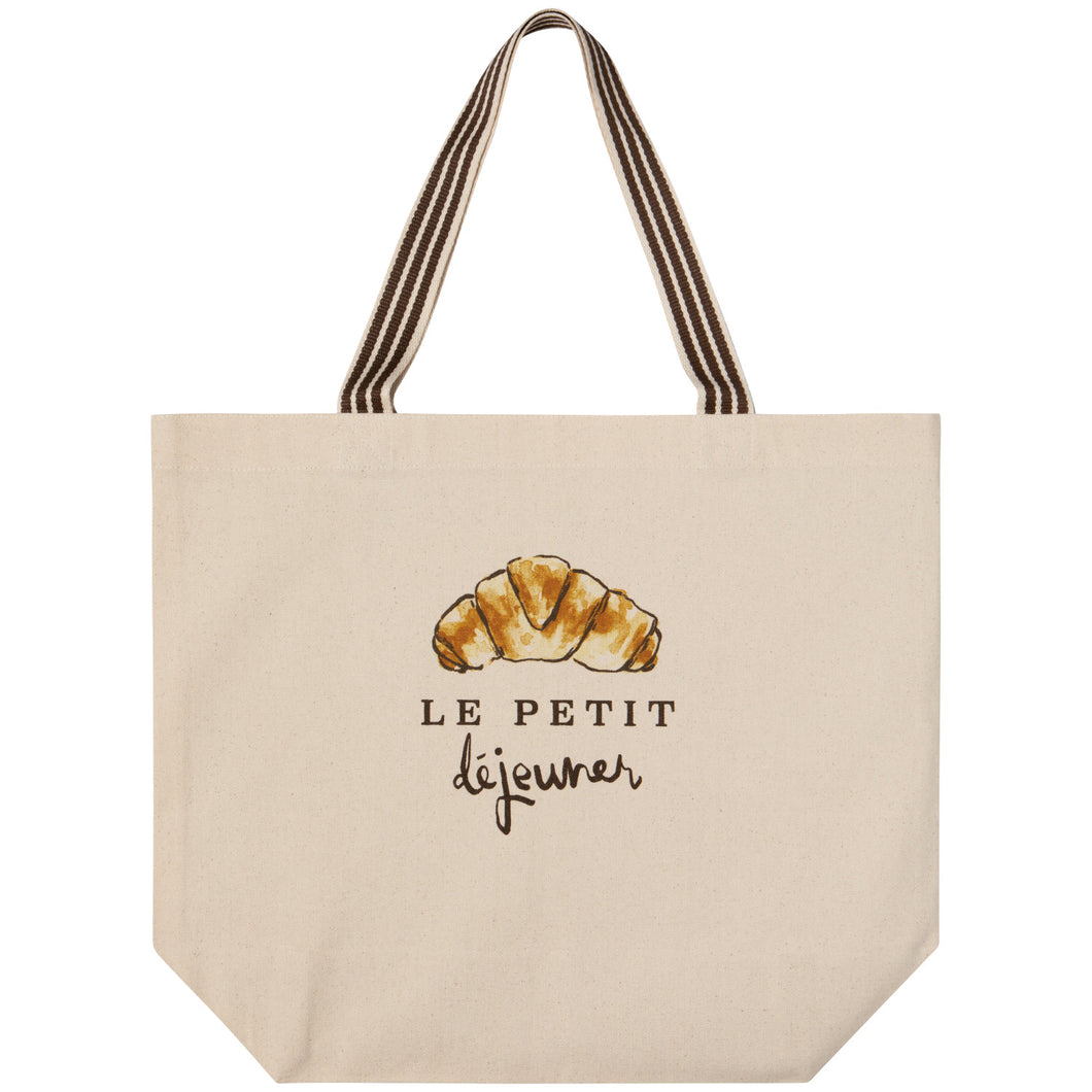 Tote Shopping Bag - Le Petit Dejeuner Croissant