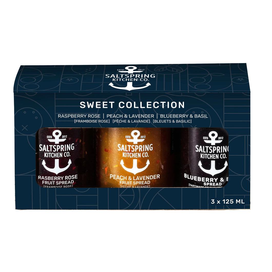 Saltspring Kitchen Co - Trio Sweet - Blueberry & Basil, Raspberry & Rose, Peach & Lavender