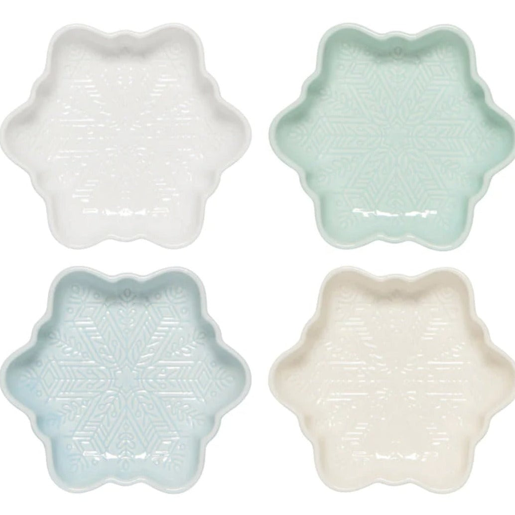 Snowflakes Dipping Dishes Set/4