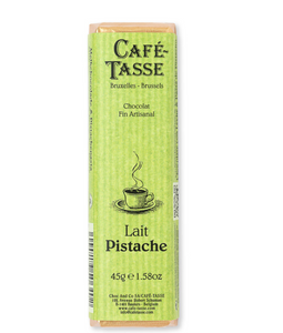 Chocolat Cafe-Tasse - Milk chocolate bar filled with a Pistachio Praline