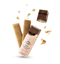 Load image into Gallery viewer, Chocolat Cafe-Tasse - Milk chocolate bar with Almond praline &amp; Crispy Crepes
