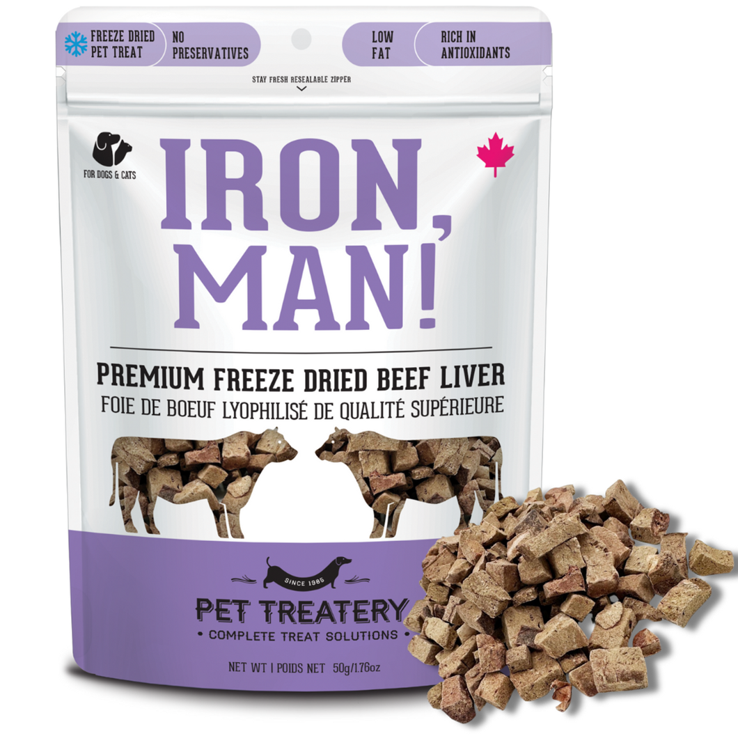 Iron Man - Premium Freeze Dried Beef Liver Dog & Cat Treat