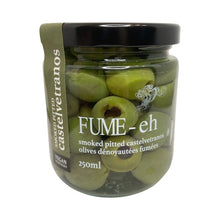 Load image into Gallery viewer, Fume-eh - smoked castelvetrano pitted olives
