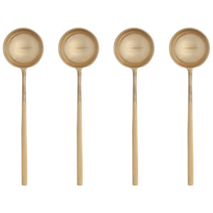 Long Handle Spoons, Set of 4 - Gold
