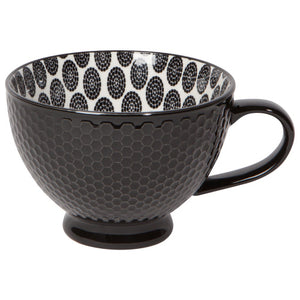 Mug - Black Stamped Latte Mug