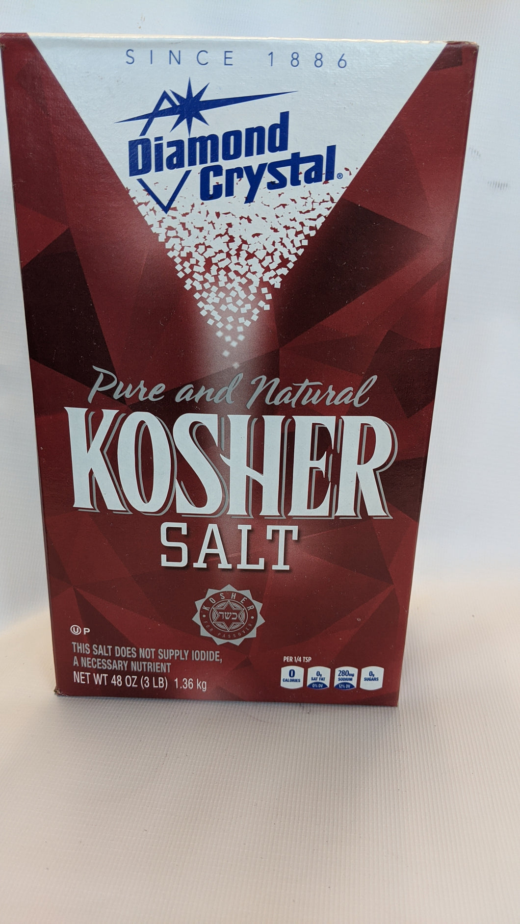 Diamond Crystal- Kosher Salt fine 3lb