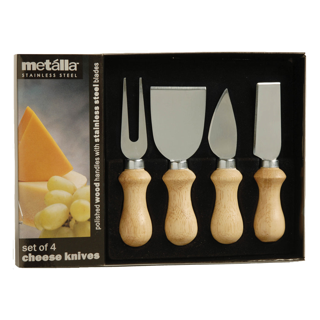 Cheese Knives - set of 4, wood handles
