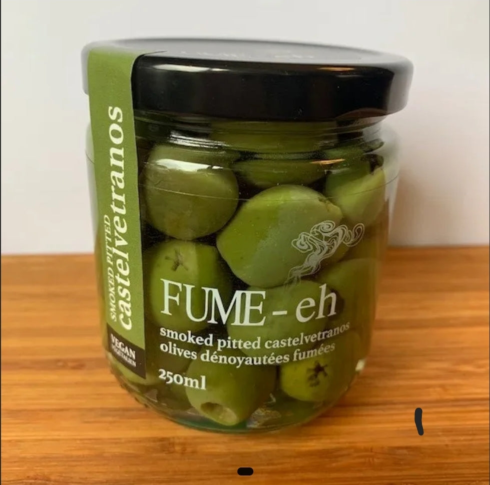 Fume-eh - smoked castelvetrano pitted olives