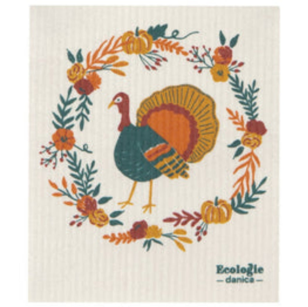 Swedish Dishcloth - Harvest turkey
