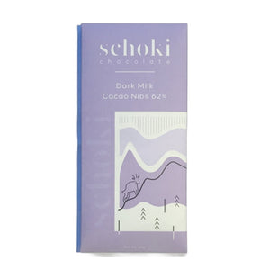 Schoki Chocolate - Dark Milk and Cocoa nibs 62%