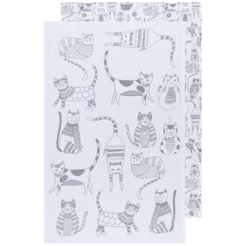 Dishtowels Floursack Tea Towel - Cats Set of 2