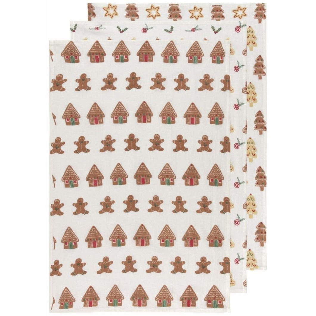 Dishtowels Bakers Floursack - Set of 3 - Xmas cookies