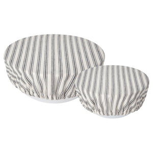 Bowl Cover - Ticking Stripes Set of 2
