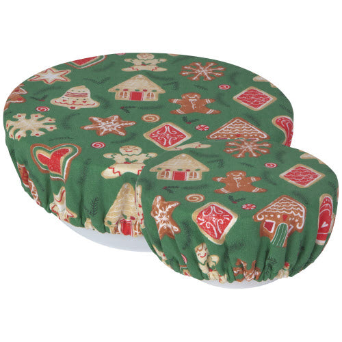 Bowl Cover Set of 2-Christmas Cookies