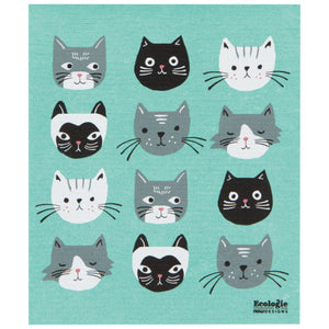Swedish Dishcloth - Cat Meow, Large