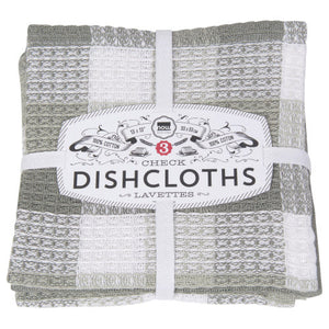 Dishcloths Waffle weave - Check London Gray